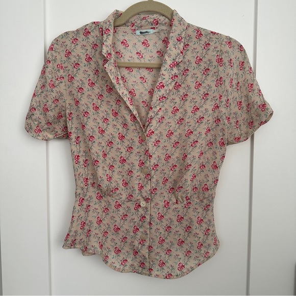 Culture Kimly Dittemarie Blouse - Pink/Yellow